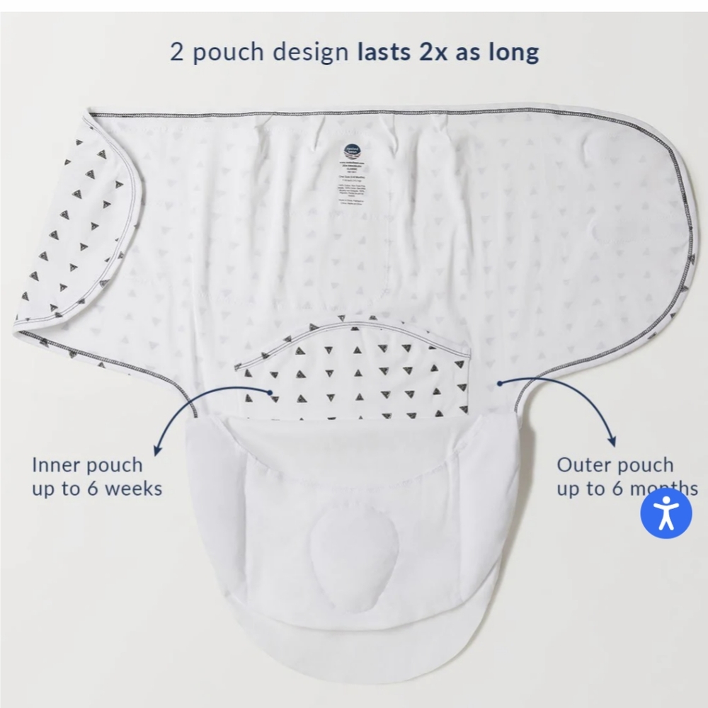 Nested Bean zen swaddle classic, size 0-6 mon